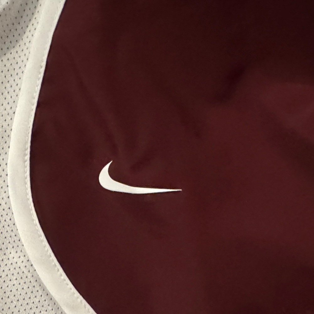 Nike Women's University of Minnesota Gophers Burgundy and White Athletic Shorts - Picture 4 of 5